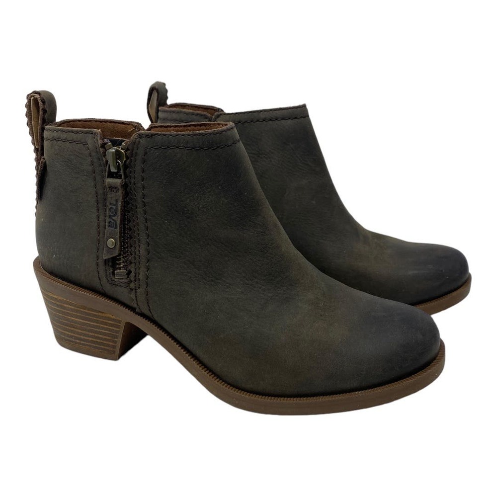 Teva Women's Size 6.5 Anaya Ankle Boots Brown Zip Up Waterproof Booties New